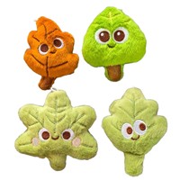 Porte-clés en peluche en forme de feuilles de 4 pouces, mignon, mini, jouet rembourré, cadeau pour machine à griffes, souvenir, pendentif unisexe