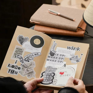 कस्टम डिजाइन ए 4/ए 5/बी 5 नकल चमड़े हार्डकवर जर्नल डायरी के साथ थ्रेड सीविंग बाउंड 80 ग्राम डोलिन पेपर और व्यक्तिगत लोगो - Product Image 2