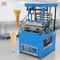 Machine à cornets de glace électrique en acier inoxydable à 24 têtes, entièrement automatisée, petit modèle à prix abordable