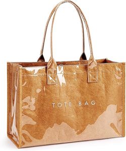 Borsa Tote Tote tose Tyvek unica da donna con manico superiore Custom PVC in carta Kraft borse da lavoro borsette chiusura aperta per <span class=keywords><strong>la</strong></span> vita quotidiana - Product Image 1