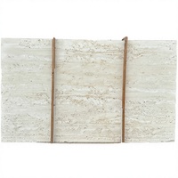 Dalles de travertin blanc beige Wabi-sabi JZ Stone - Surface polie/découpée durable pour comptoirs de cuisine, murs extérieurs de hall, villas