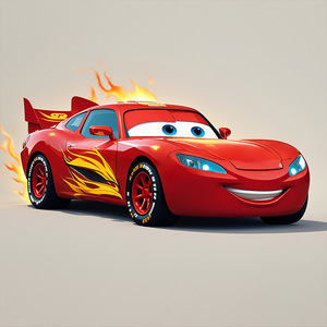 <strong>Lightning</strong> <strong>McQueen</strong> Toy <strong>Car</strong> Plastic Pull Back Battery Powered For Kids 5 7 Years Unisex Model Vehicle - Product Image 4