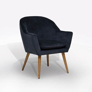 CHRONICH MOD. VELLUTO CM 70.5X65 H. 83 BLU SCURO - Product Image 1