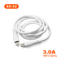 Cable de datos de nailon + ABS con iluminación de 3A, cable de datos de nailon duradero, elegante, 1M de longitud, TPE de 8 pines para carga de alta velocidad, compatible con iPhone 11 12 13 14