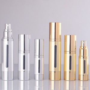 Silver Lotion Bottle 15ml Pump Vacuum Dispenser Face Cosmetic Packaging Travel Cream <b>Spray</b> Bottle <b>Set</b> - Product Image 4