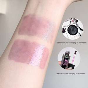 Cosmétiques multi-usages Couleur changeante Noir Rose <span class=keywords><strong>Blush</strong></span> Baume pour les lèvres et les joues Teinte Cappuvini Blendable Ph Reacting <span class=keywords><strong>Creme</strong></span> <span class=keywords><strong>Blush</strong></span> - Product Image 4
