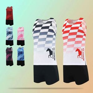 เสื้อกล้ามมาราธอนแบบสวมใส่สบายสำหรับทีมชายหญิง พิมพ์ลายถักทอ ระบายอากาศได้ดี เหมาะสำหรับการแข่งขัน - Product Image 2