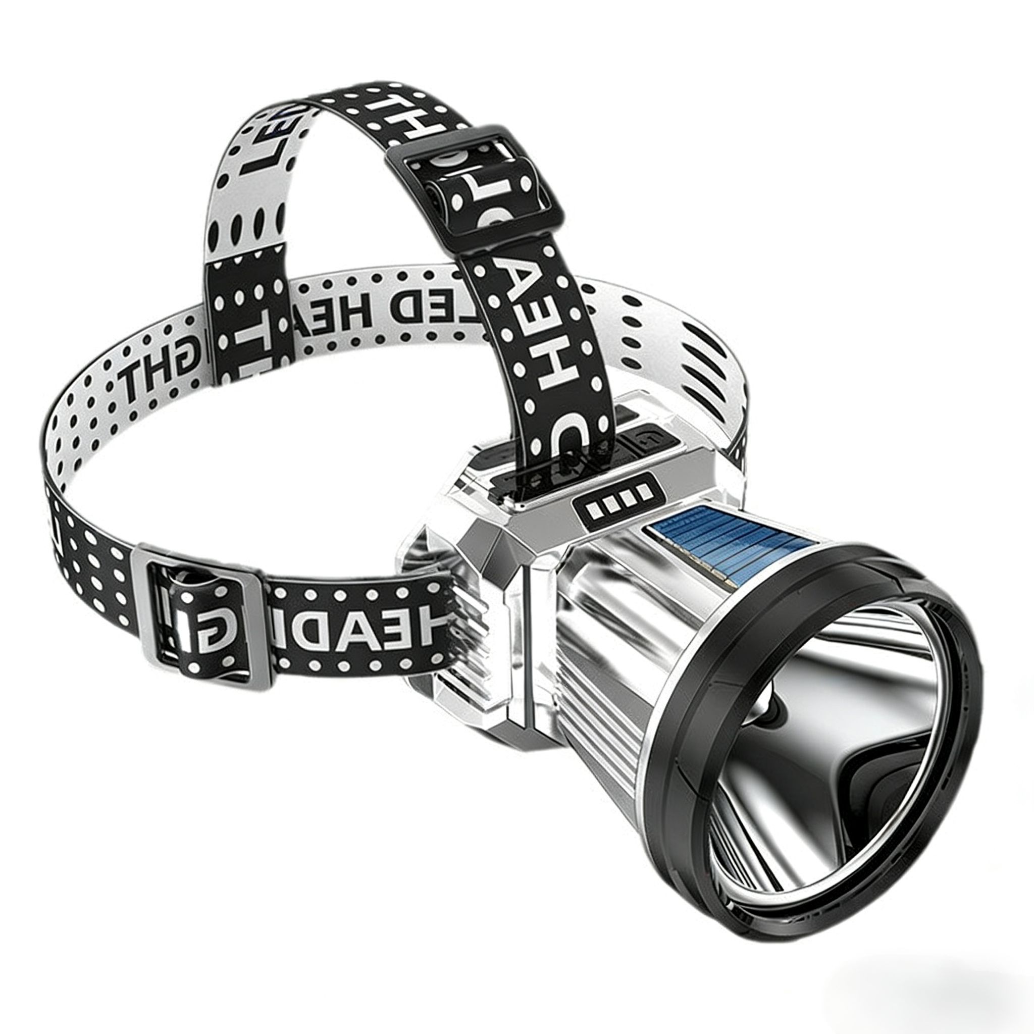 Powered Long-Range 3W Ultra-Bright White Light Rechargeable Lithium Battery LED Headlamp 50000 Hours for Night Fishing Camping