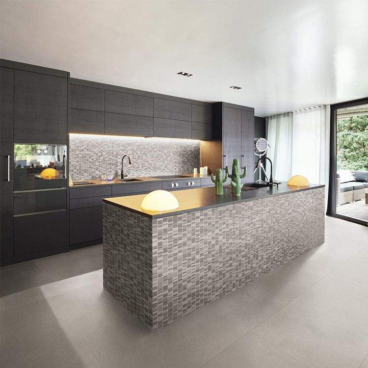 Luxury Black Shaker Style Ready Made Solid Wood Kitchen Cabinets Modern ...