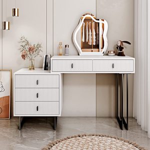 Lüks Modern Makyaj Masası, Işıklı Ayna ve Depolama Alanı ile Banyo ve Güzellik Salonu Kullanımı İçin - Product Image 3