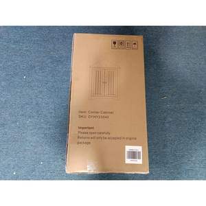 Buffet autoportant DB Armoire de rangement d'angle à 2 portes avec étagères réglables Organisateur de salle de sport - Product Image 4