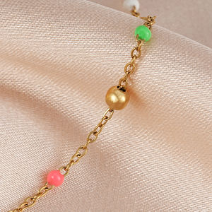 Collier bohème en or pour femmes, bijoux de mode d'été, chaîne en or, graine colorée, perles Miyuki, <span class=keywords><strong>2023</strong></span> - Product Image 3