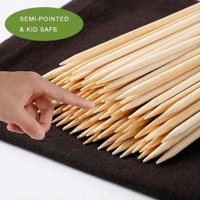 Brochettes jetables écologiques en bambou, pointes aiguisées pour la cuisson en extérieur