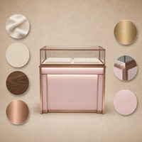 Vitrine à bijoux en verre sur mesure, minimaliste, murale, pour boutique de bijoux, aménagement de magasin