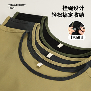 Color-Blocked Apron Vest Thickened Fabric Workwear For Men Women Kitchen Coffee Shop Barbershop Pet Store Use - Product Image 4