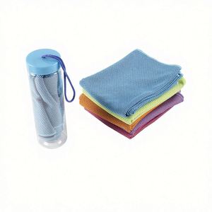 Toalla Deportiva Promocional con Serigrafía, Efecto Frío, Absorbente de Sudor, Sensación de Frescura, para Verano, con Diseño de Botella de Caramelo y Cuerda, para Exteriores - Product Image 1