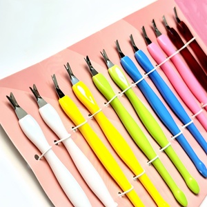 Populaire 12 Pack Ongles Cuticule Fourchette Couteau Remover Tondeuse Poussoir Peau Morte Fourchette <span class=keywords><strong>Manucure</strong></span> Pédicure Nettoyant Soins pour Nail Shop - Product Image 4