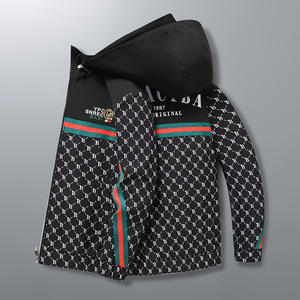 เสื้อแจ็คเก็ตผู้ชายสุดหรู สไตล์สปอร์ต สำหรับฤดูใบไม้ผลิ ไซส์ใหญ่ ซิปหน้า รับสกรีนโลโก้ กันลม กันน้ำ ผ้าวอร์สต์ ถักโครเชต์ - Product Image 5