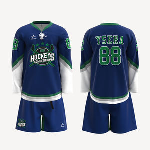 ชุดยูนิฟอร์มฮอกกี้น้ำแข็งแบบสั่งทำจากโรงงาน OEM พร้อมลายพิมพ์แบบ Sublimation คุณภาพสูง แห้งเร็ว ระบายอากาศได้ดี - Product Image 3