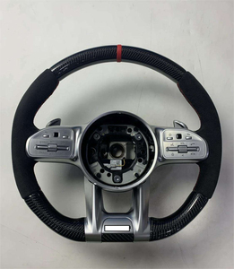 Volant sport en cuir et fibre de carbone véritable, haute performance, pour Mercedes-Benz AMG W204 <span class=keywords><strong>C63</strong></span> W212 W218 W207, compatible <span class=keywords><strong>Classe</strong></span> E <span class=keywords><strong>G</strong></span> 809 - Product Image 4