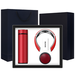 New Arrival Custom Logo Business Gift Set Neck Massager Speaker Vacuum Flask for Halloween Advertising Promotional Gift