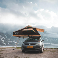 Carpa de techo de coche de carcasa dura impermeable al aire libre, tienda de techo SUV para 4 personas 4x4, carpa de techo de coche para acampar con anexo