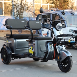 Venta caliente 60V 20AH batería handicap scooter bicicleta remolque triciclo eléctrico con 2 asientos - Product Image 3