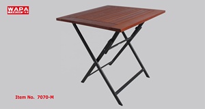 Table de jardin en aluminium. carrée pliante d'extérieur en bois - Product Image 5