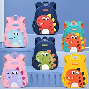 Cartoon Dinosaur Printed Boys Girls Backpack Kids School Bag Set For Children Waterproof Single Customized