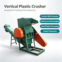 Broyeur vertical de plastique à haut rendement, machine industrielle de broyage du plastique pour film plastique, feuille de plastique, recyclage du plastique