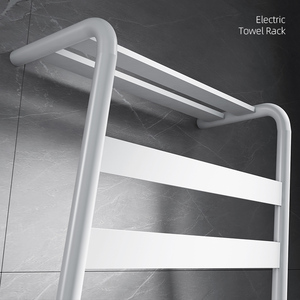 Radiateur électrique de salle de bain mural en acier inoxydable intelligent Séchage chauffant Supports noirs de haute qualité Chauffe-serviettes - Product Image 5