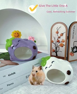 Abri en céramique pour hamster, style aubergine, maison rafraîchissante en céramique, abri de refroidissement mignon pour petits animaux, vente en gros - Product Image 5