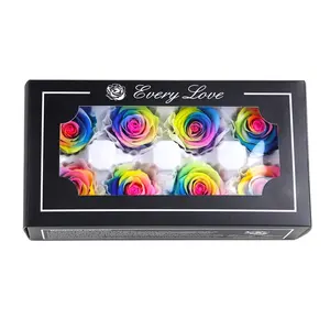 <span class=keywords><strong>Rosa</strong></span> arcoíris con flores preservadas, caja de regalo de flores decorativas de Resup - Product Image 1