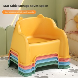 Taburete Moderno para el Hogar, Silla Pequeña con Respaldo, Apilable, Otomana <span class=keywords><strong>de</strong></span> Plástico Ultrabajo para Sala <span class=keywords><strong>de</strong></span> Estar - Product Image 1