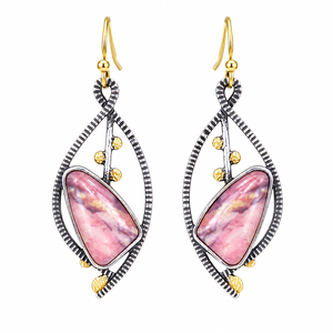 Orecchini Geometrici Vintage Traforati per Donna, Gioielli Classici alla Moda - Product Image 1
