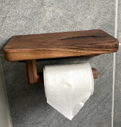 Porta-<span class=keywords><strong>carta</strong></span> <span class=keywords><strong>igienica</strong></span> galleggiante in <span class=keywords><strong>legno</strong></span> a parete Vintage portabottiglie per il bagno organizzatore di stoccaggio - Product Image 2
