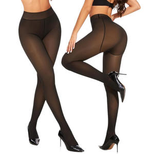 Collants épais transparents à coutures, doublés polaire, en crochet uni, <span class=keywords><strong>taille</strong></span> haute, effet push-up, pour femme, grandes tailles, chauds, A01-<span class=keywords><strong>6</strong></span>-23 - Product Image 5