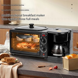 Four à café, grille-pain et barbecue électrique multifonction 3-en-1 1000W 110V-220V pour petit-déjeuner - Product Image 1