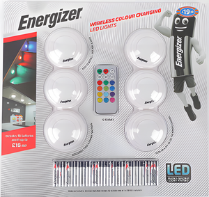 4 + 1 màu sắc không dây thay đổi dẫn Puck ánh sáng 4 gói với điều khiển từ xa, Puck Đèn <span class=keywords><strong>Mini</strong></span> Spotlight Tủ bề mặt mỏng dẫn ánh sáng - Product Image 2