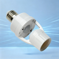 Douille de lampe E27 à détecteur de mouvement réglable, support de lampe infrarouge à induction corporelle pour éclairage d'allée, garage, escalier