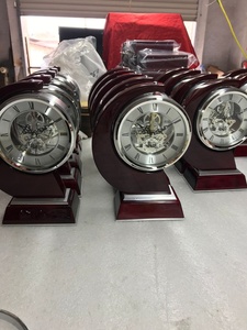 Lớn Bánh Da Vinci Đồng hồ máy tính để bàn mà quay 360 độ với bạc khắc tấm - Product Image 3