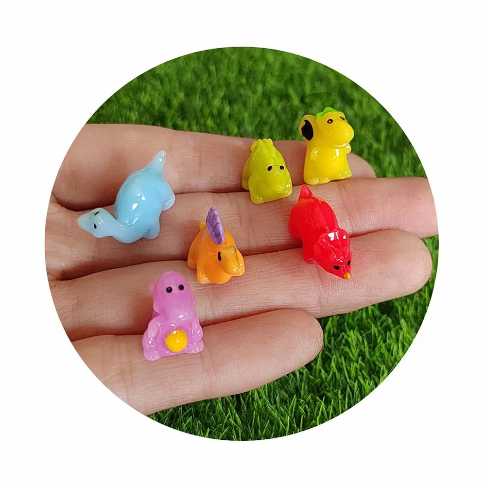 Slime Embellishments Mini Resin Dinosaur Figurines 3D Animal Models Diy Dolls