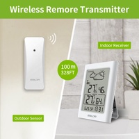 Stasiun Cuaca Digital BALDR B0341 Lampu Latar Oranye Termometer Higrometer Barometer Sensor Dalam/Luar Ruangan