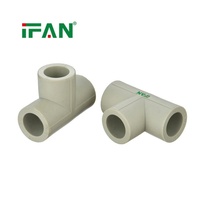 Raccords de plomberie PPR IFAN, vente directe usine, raccords en T verts égaux 20-63mm pour tuyaux et raccords PPR