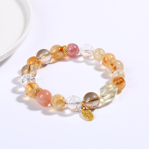 Pulsera Única <span class=keywords><strong>de</strong></span> Cuentas Naturales con Múltiples Cristales y Diamantes <span class=keywords><strong>de</strong></span> Imitación, Joyería Original <span class=keywords><strong>de</strong></span> Cuarzo Rutilado, Regalo Perfecto <span class=keywords><strong>de</strong></span> <span class=keywords><strong>Aniversario</strong></span> <span class=keywords><strong>para</strong></span> Mujeres - Product Image 5