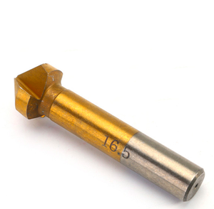 LUBY CHL-DB-5216 6pcs Metric Set 3 Flutes HSS Titanium Three Edge Chamfering <strong>End</strong> <strong>Mill</strong> <strong>Countersink</strong> <strong>Drill</strong> Bit - Product Image 3