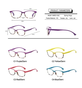 Occhiali da vista per PC in stile classico di forma rotonda con blocco della luce blu per occhiali da vista Unisex occhiali da lettura WRP21103C