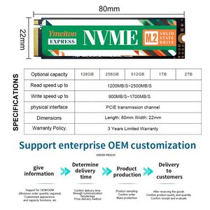 Ymeiton M.2 NVME PCIe 3.0 2280 SSD 128GB SSD für Desktop Laptop Interne Solid-State-Festplatte - Product Image 4