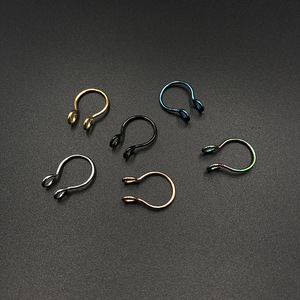 Anillo de acero inoxidable para la <span class=keywords><strong>nariz</strong></span>, <span class=keywords><strong>Piercing</strong></span> para la <span class=keywords><strong>nariz</strong></span>, sin perforación, 316 - Product Image 6