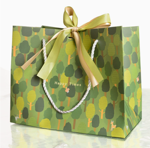 Ruban Nœud Bicolore Personnalisé Réutilisable et Recyclable, Motif Mini Arbre et Petits Animaux, pour Sacs Cadeaux en Papier <span class=keywords><strong>Pastel</strong></span>, Idéal Baby Shower - Product Image 3